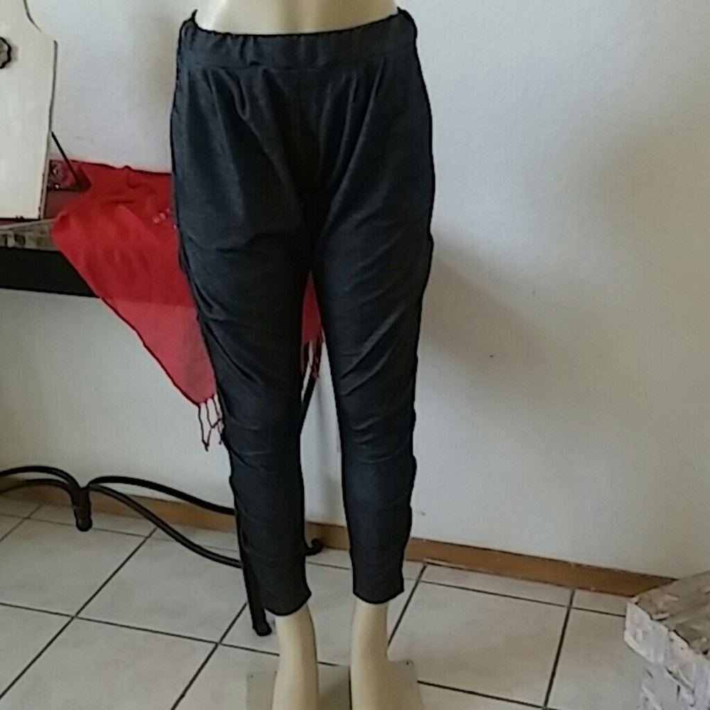 Other Mix ruched casual charcoal pants